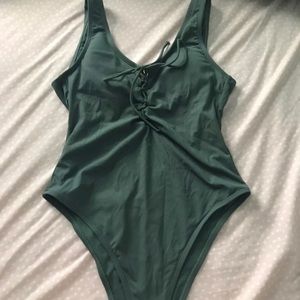 Target Dark Green One Piece Swimsuit Cheeky